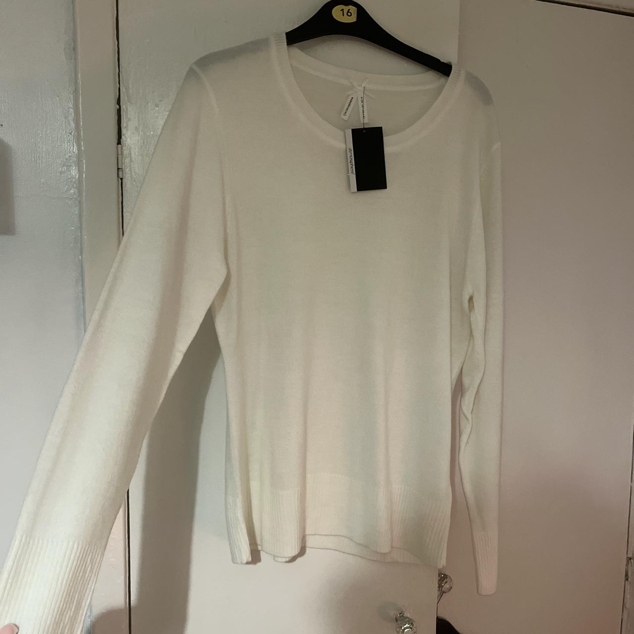 White round neck thin sweater from primark - Depop