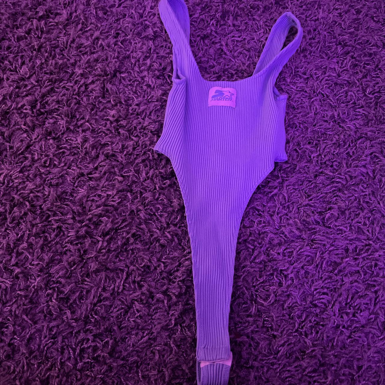 STARTER pastel blue Zara bodysuit with a round... Depop