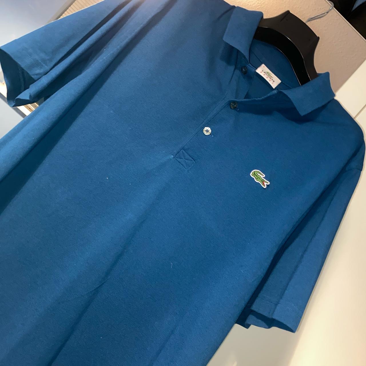 Blue lactose polo Size Worn a Depop