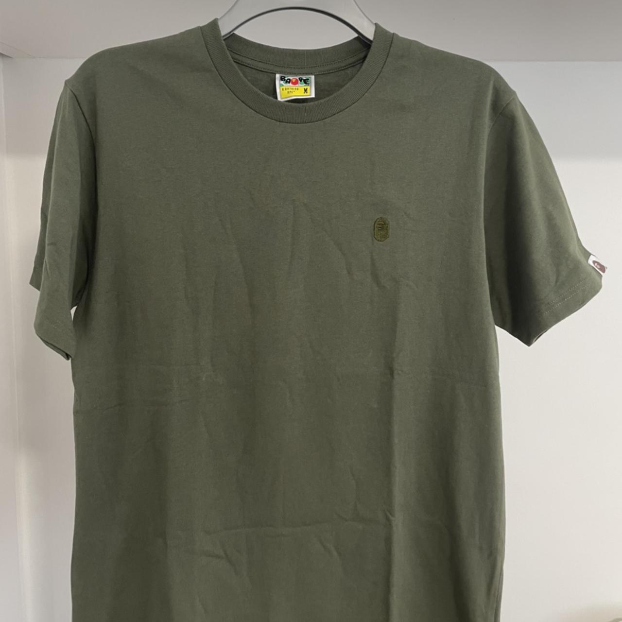 BAPE Men's Green And Khaki T-shirt | Depop