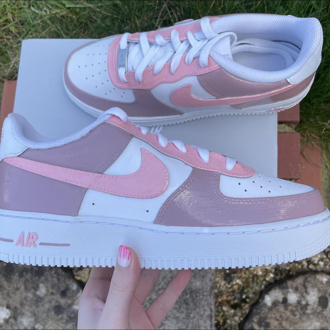 Custom air force 1 dusky pink💖💖 made to order PLS... - Depop