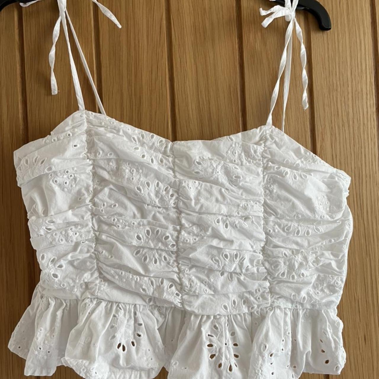 White Zara Crop top #zara #croptop #white #summer #plt - Depop