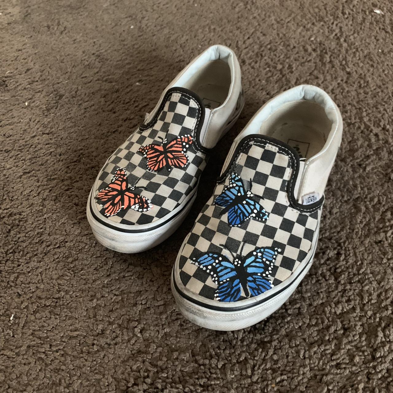 Butterfly best sale checkered vans