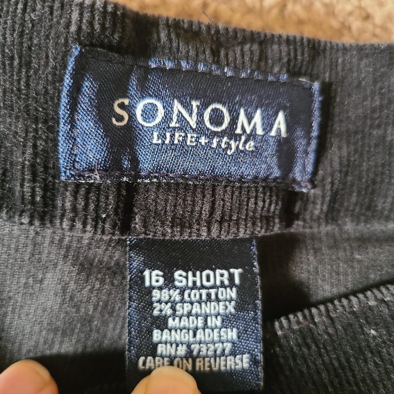 Sonoma Black corduroy straight-legged pants. Bought... - Depop