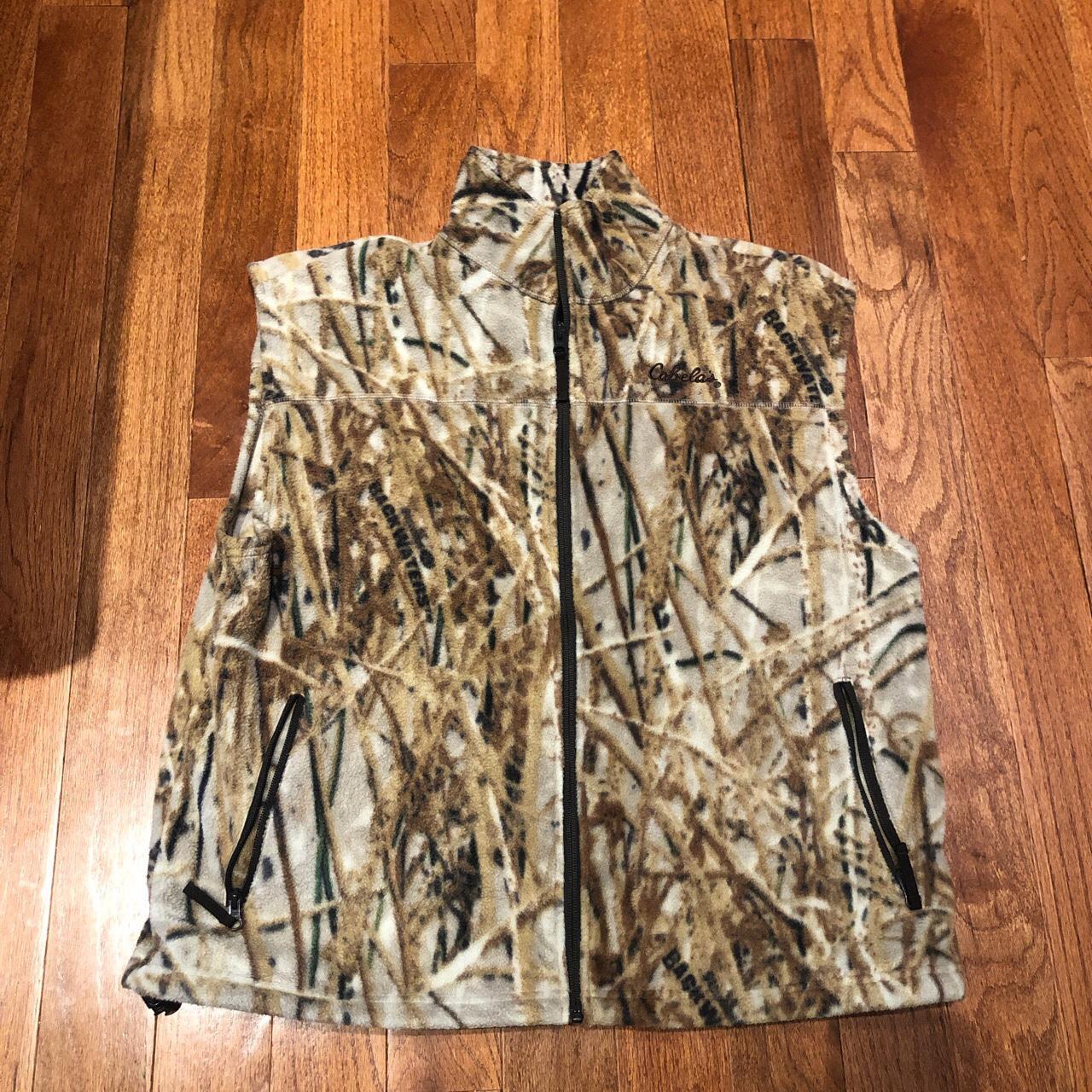 Cabela’s fleece camo vest. #hunting # camouflage - Depop