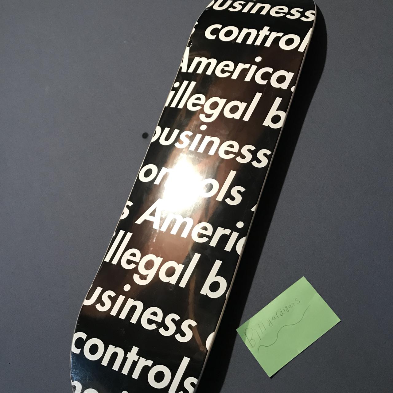 supreme illegal business controls america skateboard... - Depop