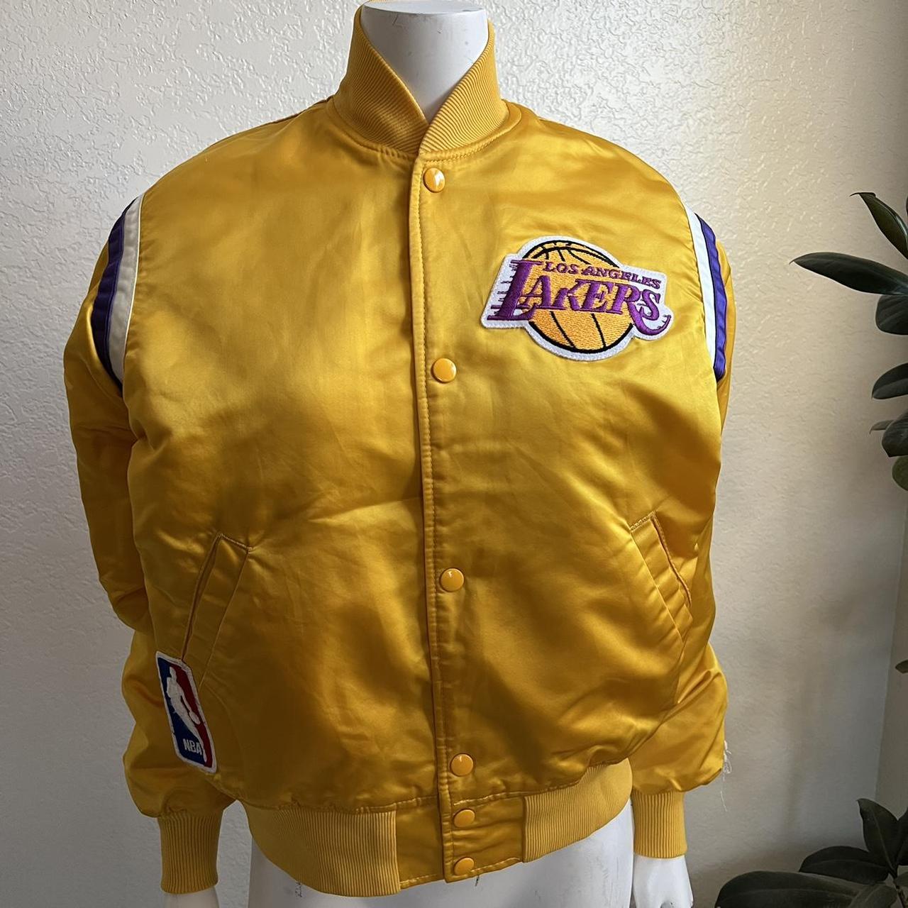 Vtg Starter NBA Los Angeles Lakers Purple Satin Jacket