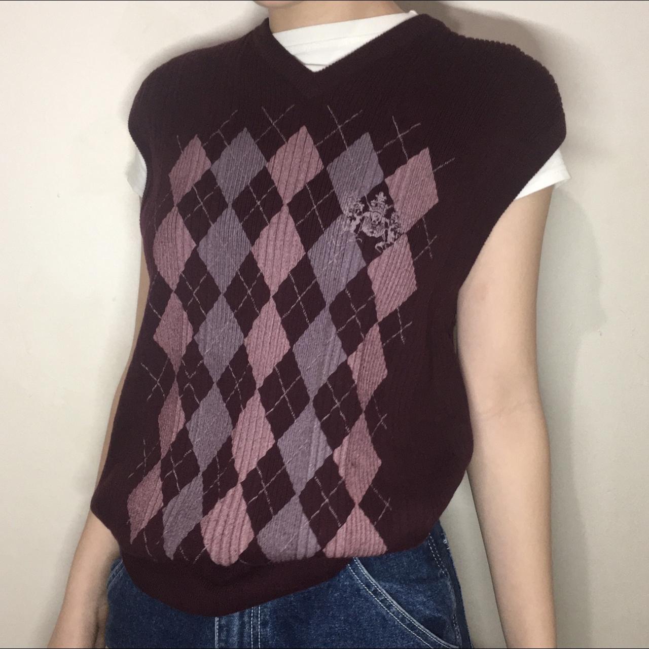 vintage oversized ribbed sweater vest ! super cool... - Depop