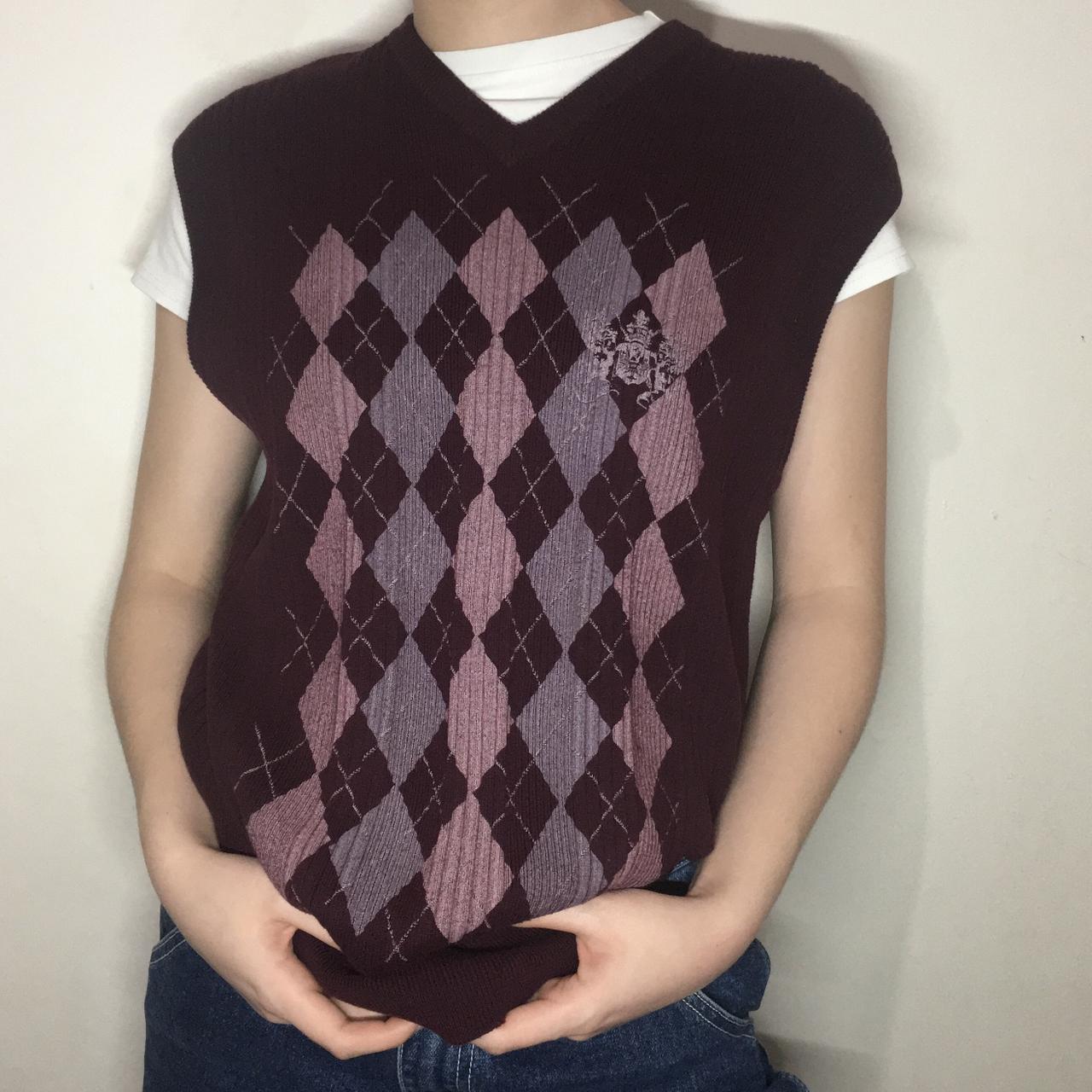 vintage oversized ribbed sweater vest ! super cool... - Depop