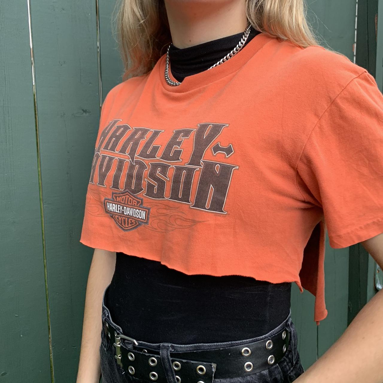 vintage harley davidson crop tee