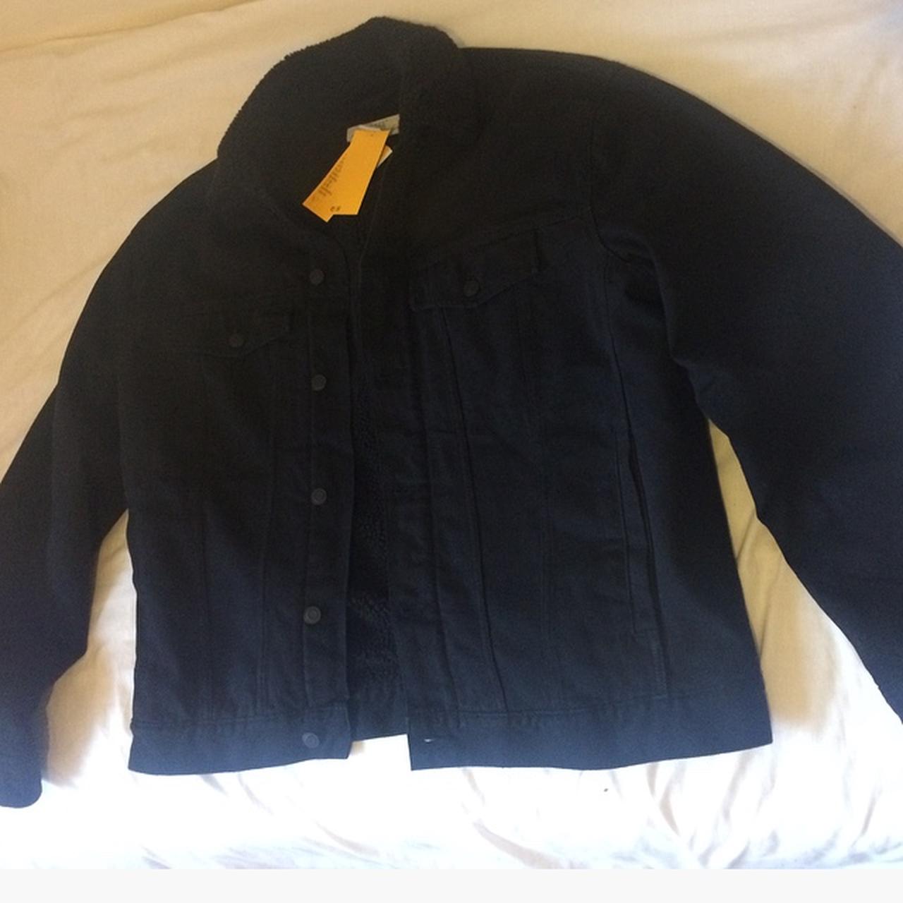 H&m pile outlet lined denim jacket