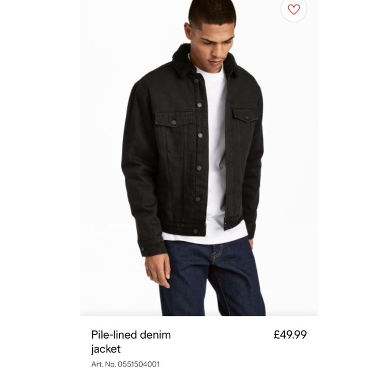 Pile lined clearance denim jacket h&m