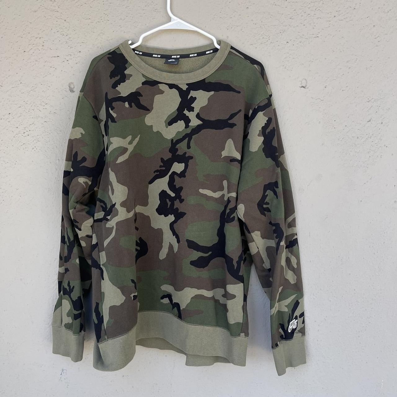 Nike SB camo crewneck sweater size XXL - Depop