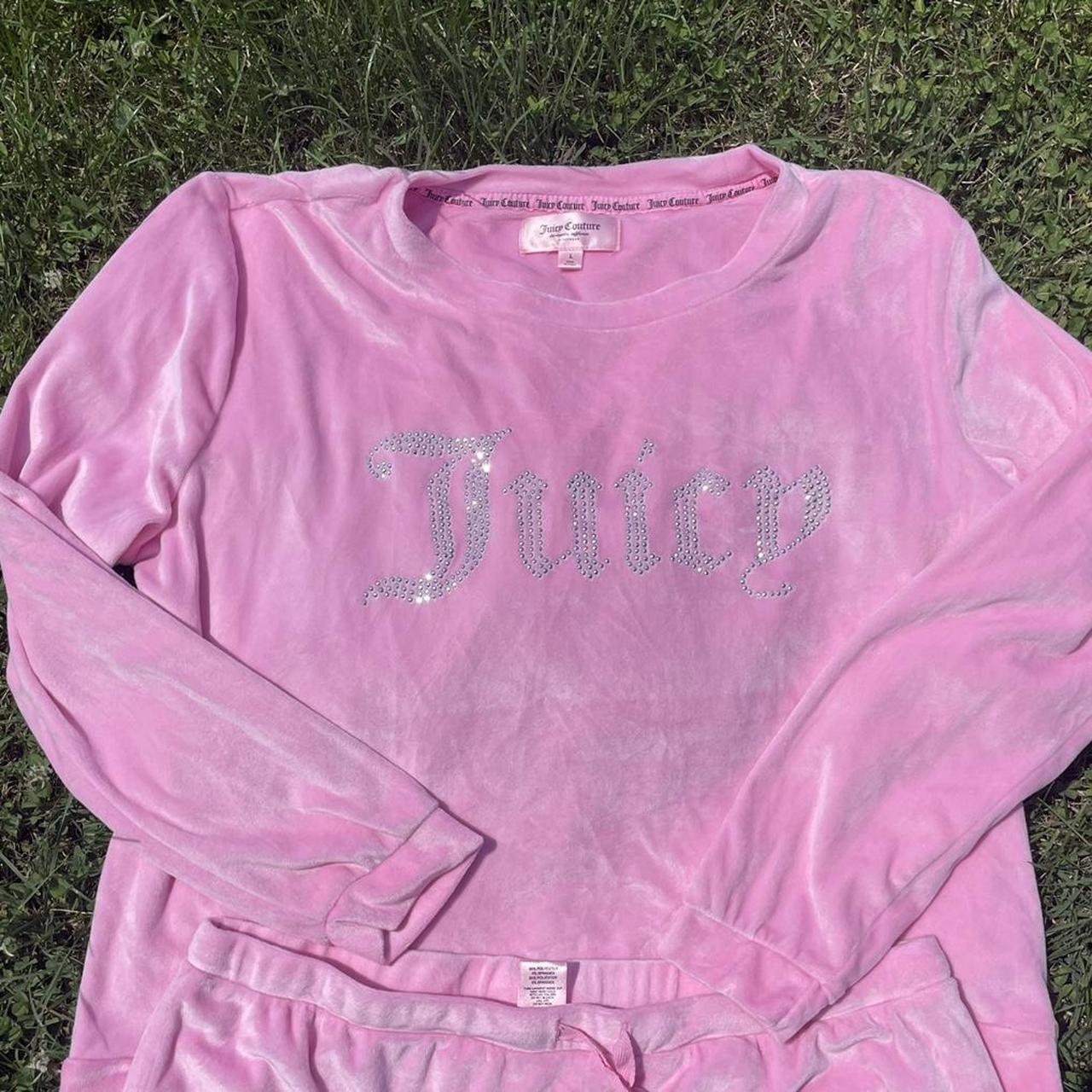 Pink Juicy couture Y2K velour velvet sleep set... - Depop