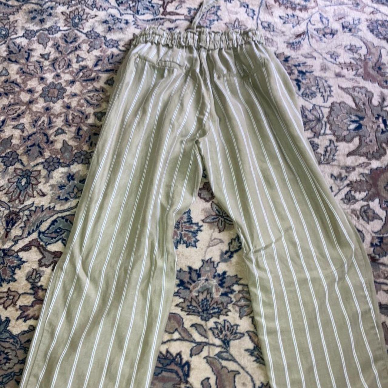 Zara striped trousers The waist is stretchy Worn... - Depop