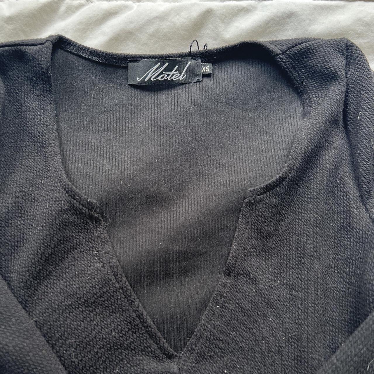 Motel rocks black long sleeve top size xs Depop