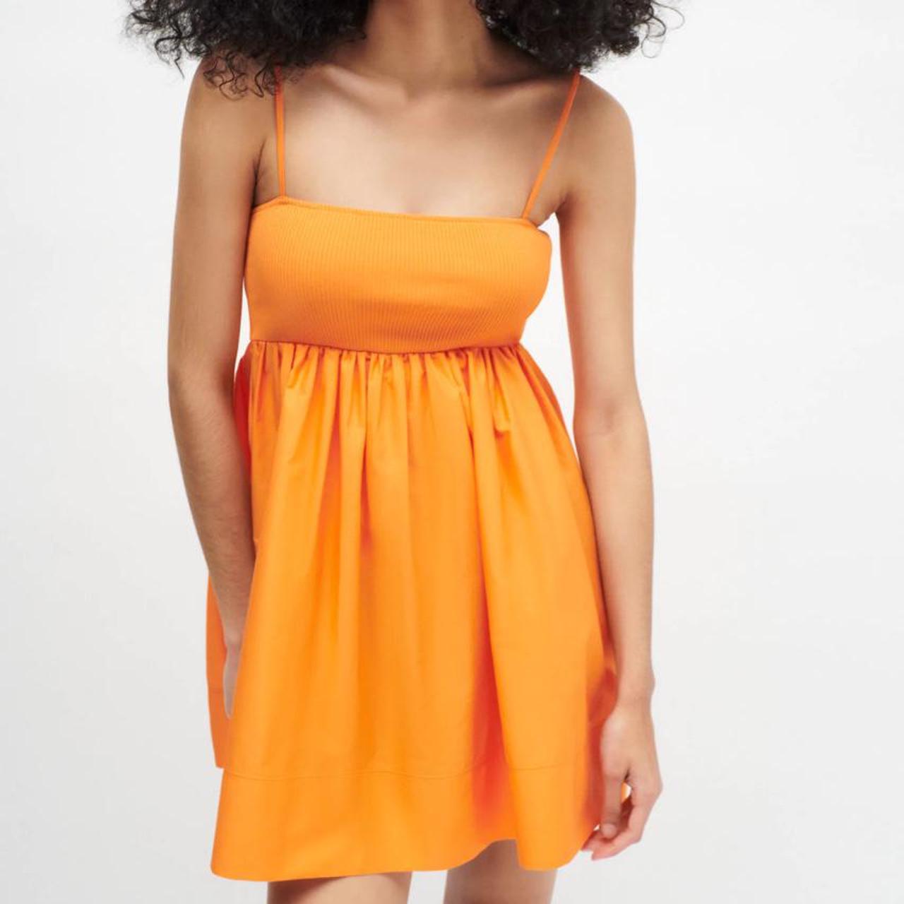 zara orange mini dress