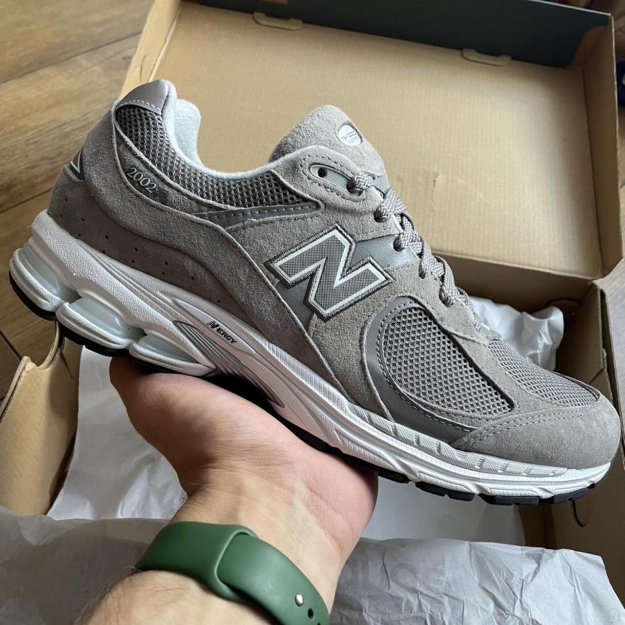 New Balance 2002r Grey/white/stone, size... - Depop