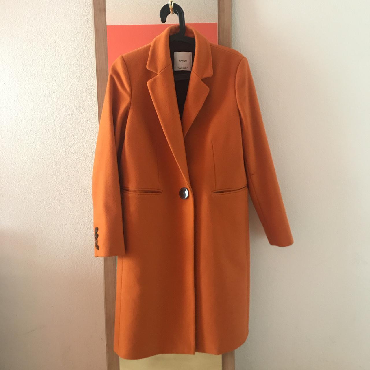 mango burnt orange coat