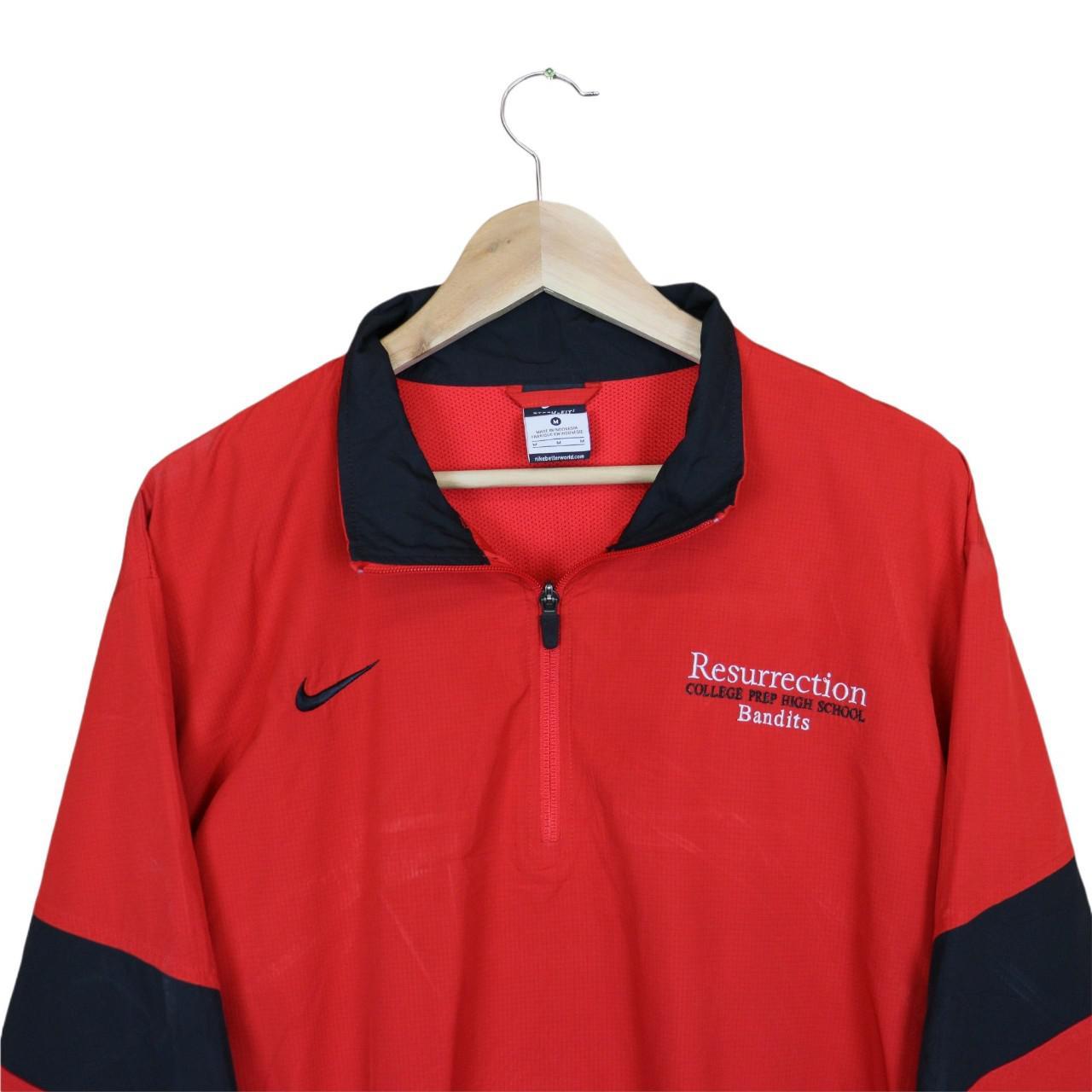 RED 1/4 ZIP NIKE JACKET (M) American Nike track... Depop