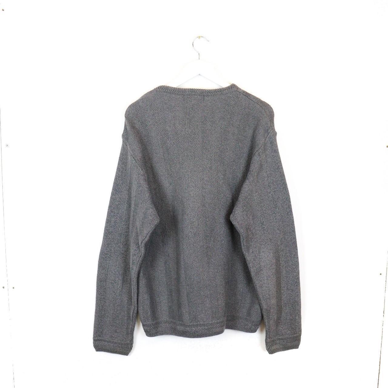 KNITTED GREY CHAPS JUMPER - (XL) Chaps by Ralph... - Depop