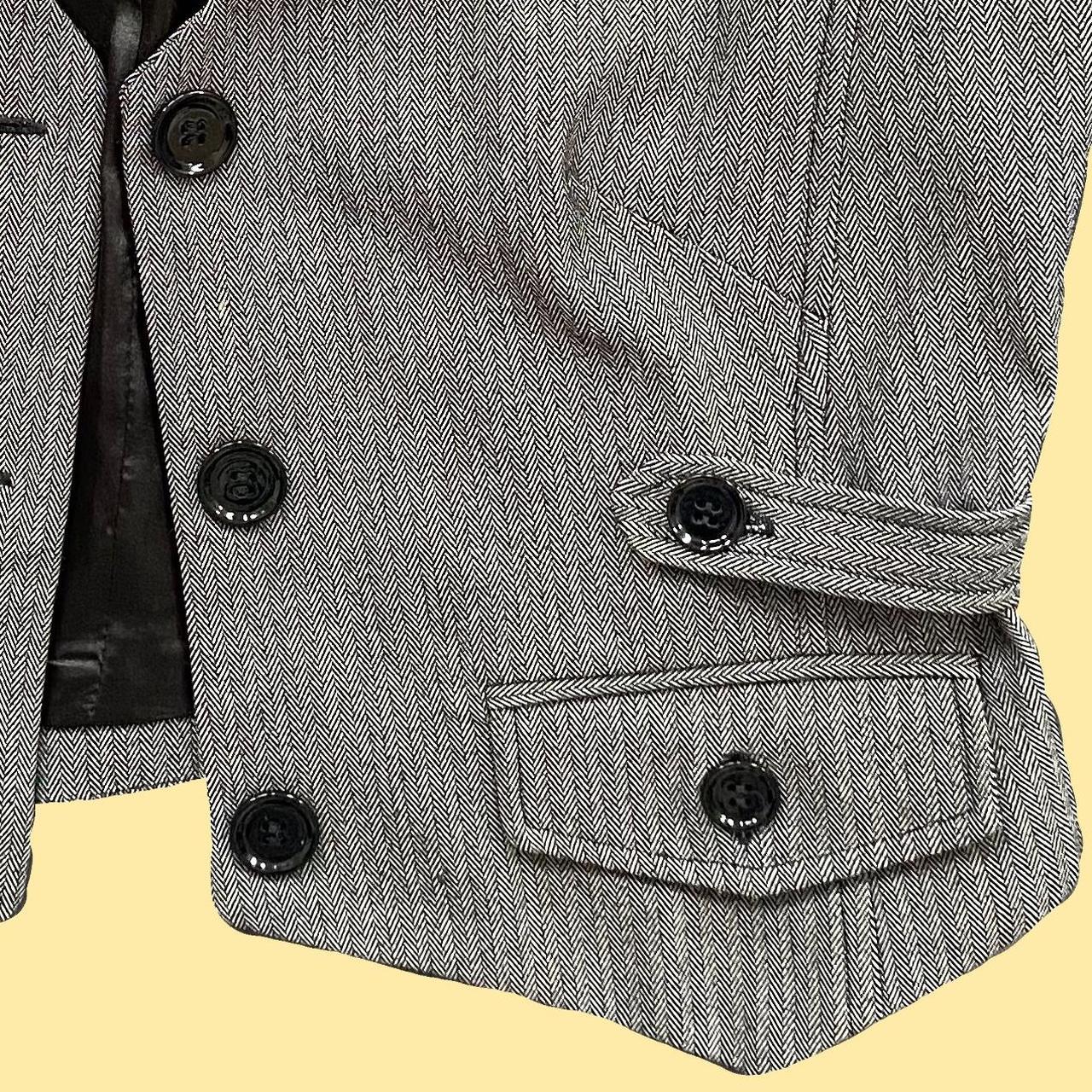 GREY VINTAGE STRIP VEST Think material, and... Depop