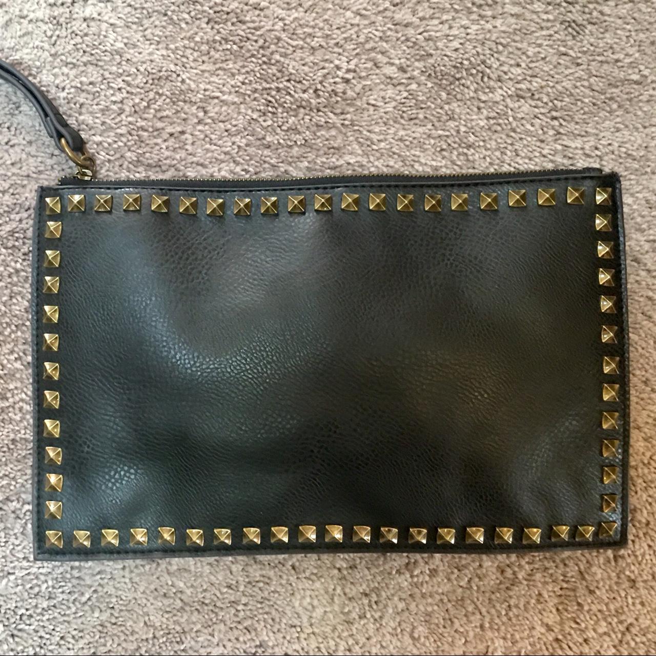 Leather shops clutch - NWOT