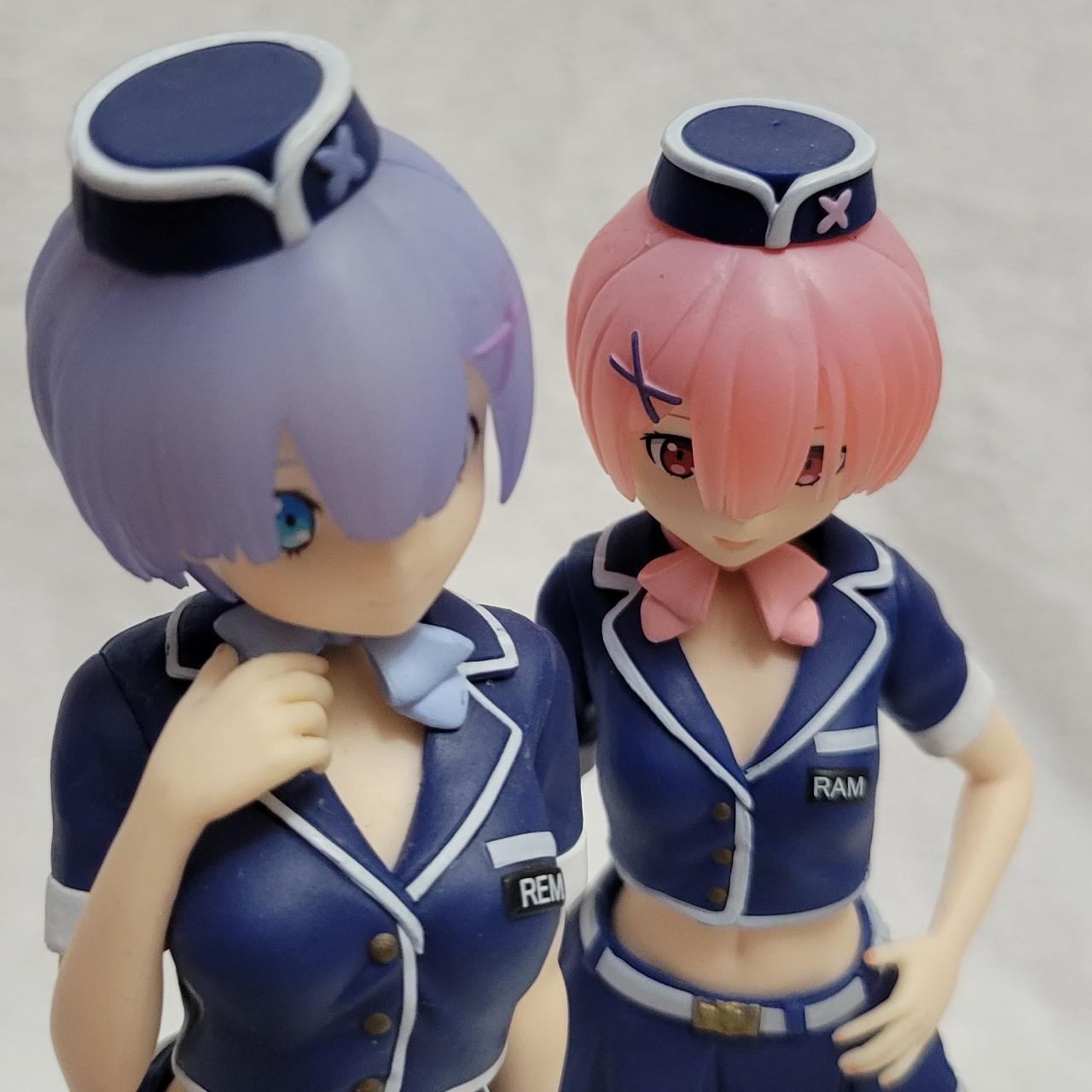 Rem and Ram airline attendants anime figure set.... Depop