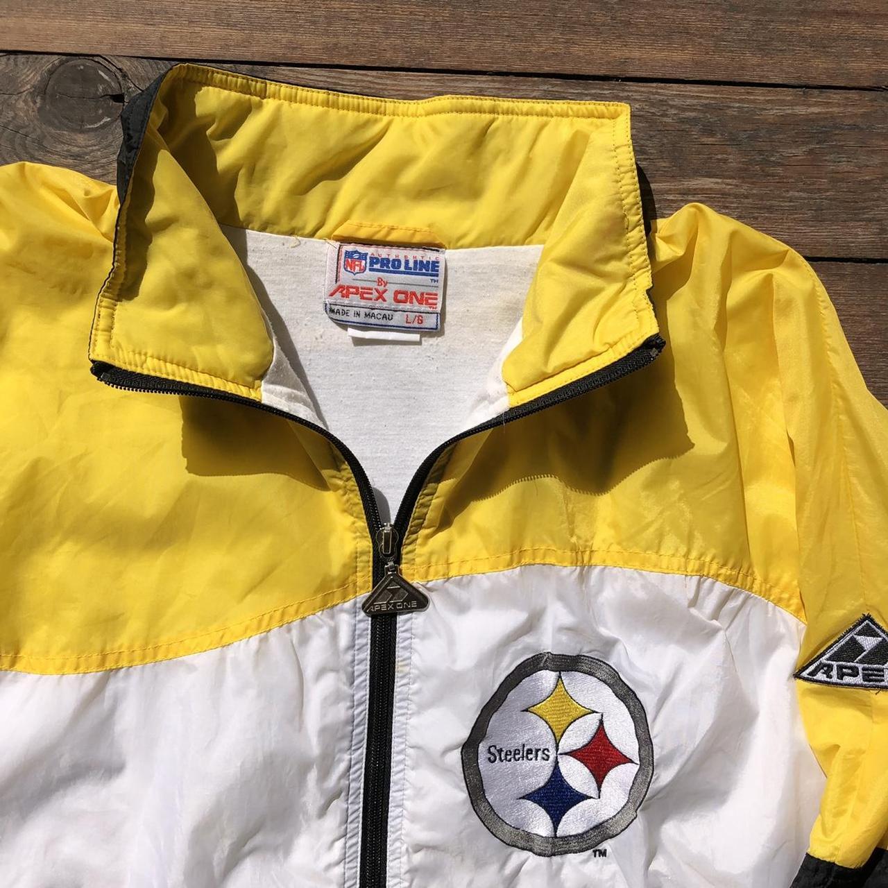 Steelers Jacket Apex One Windbreaker NFL Zipped Vintage 