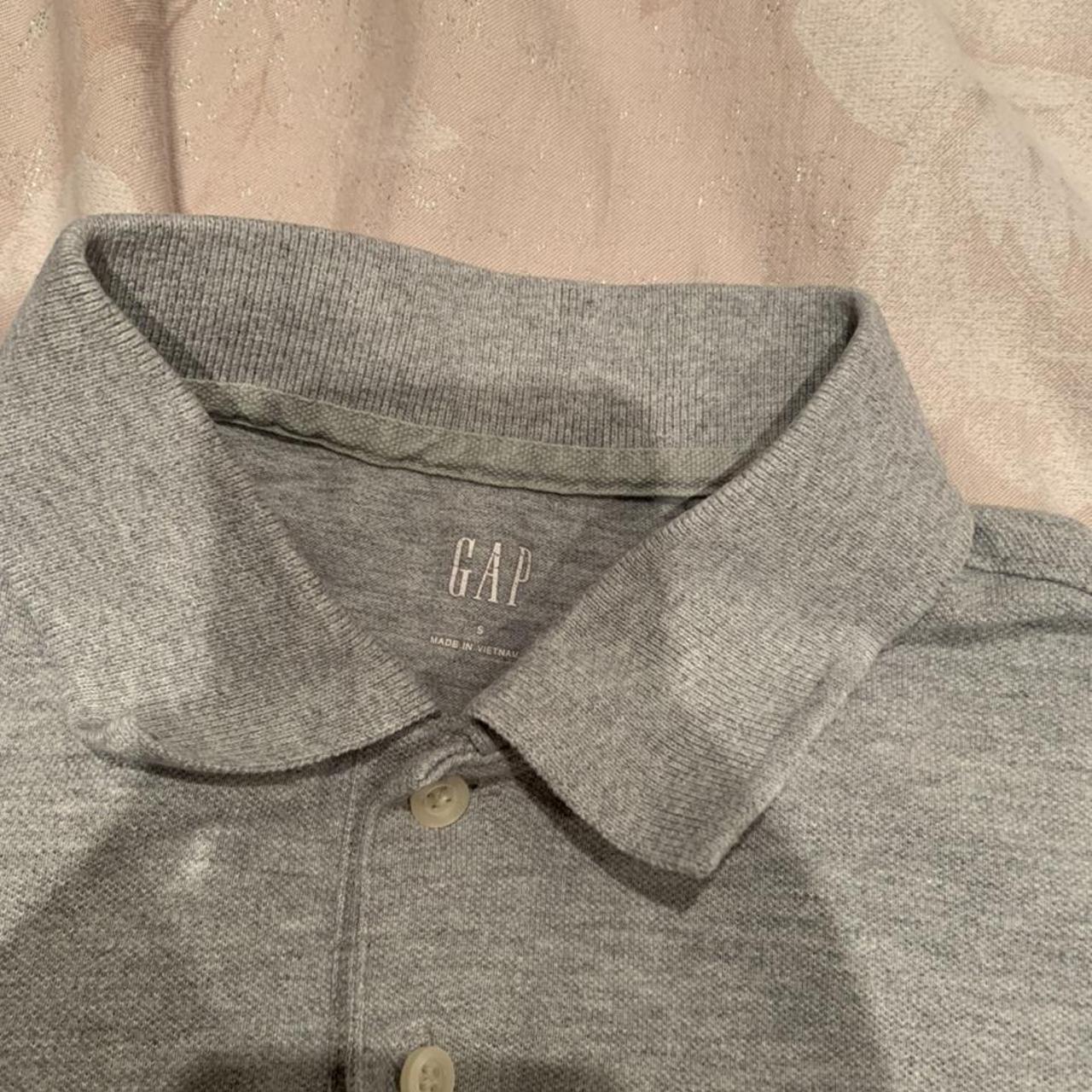 GAP Men’s Grey Polo Shirt Size S - Depop