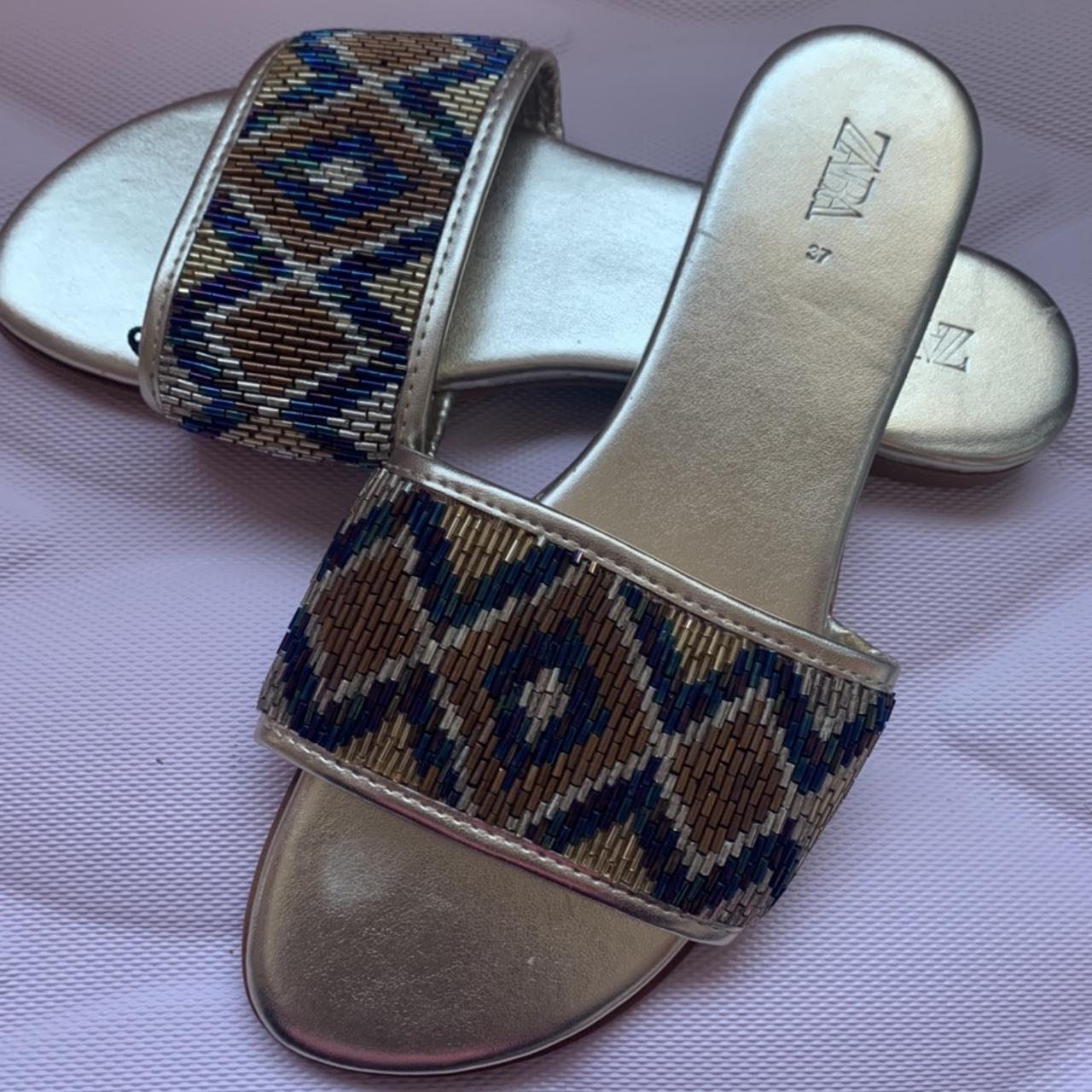 Zara outlet beaded sandals