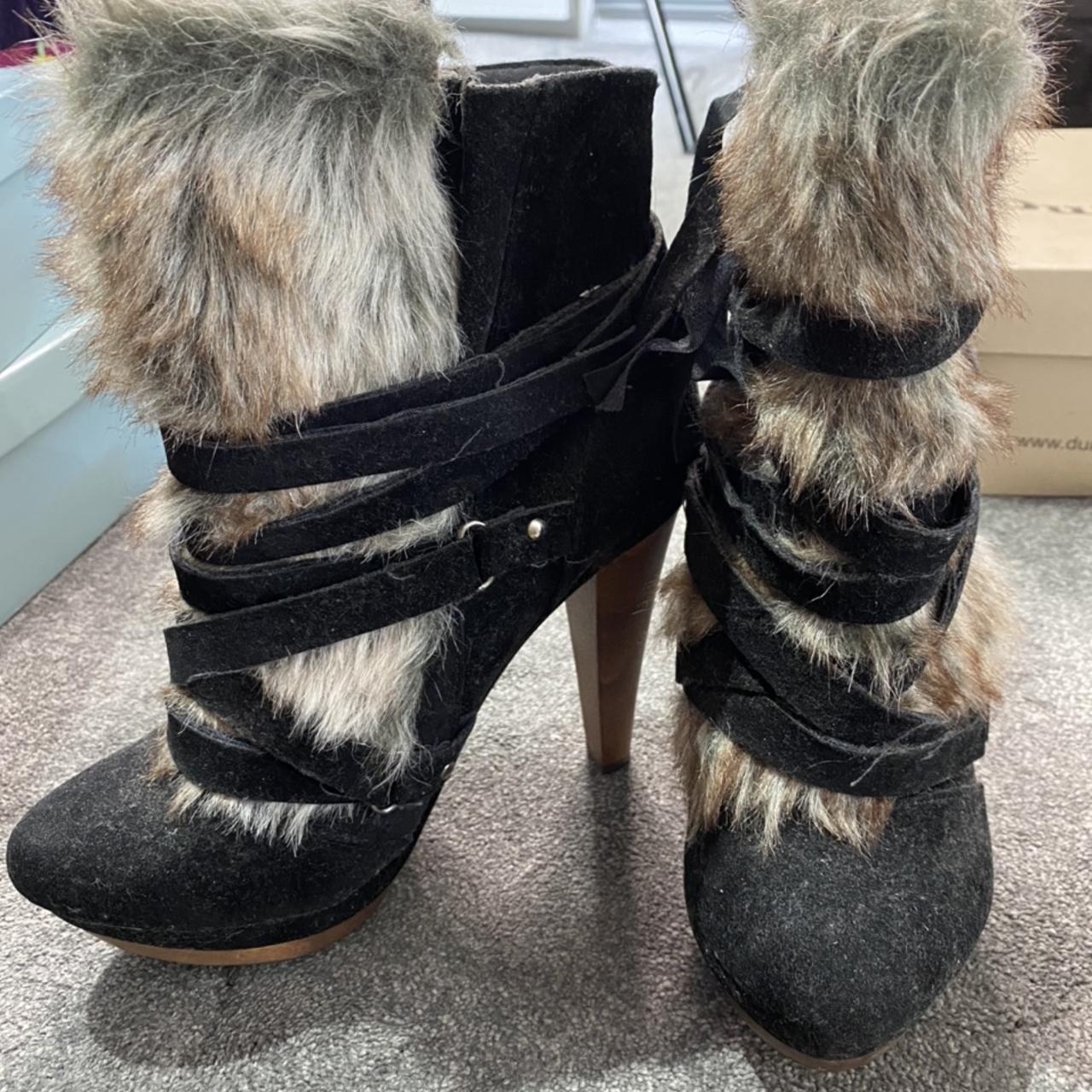 aldo boots fur