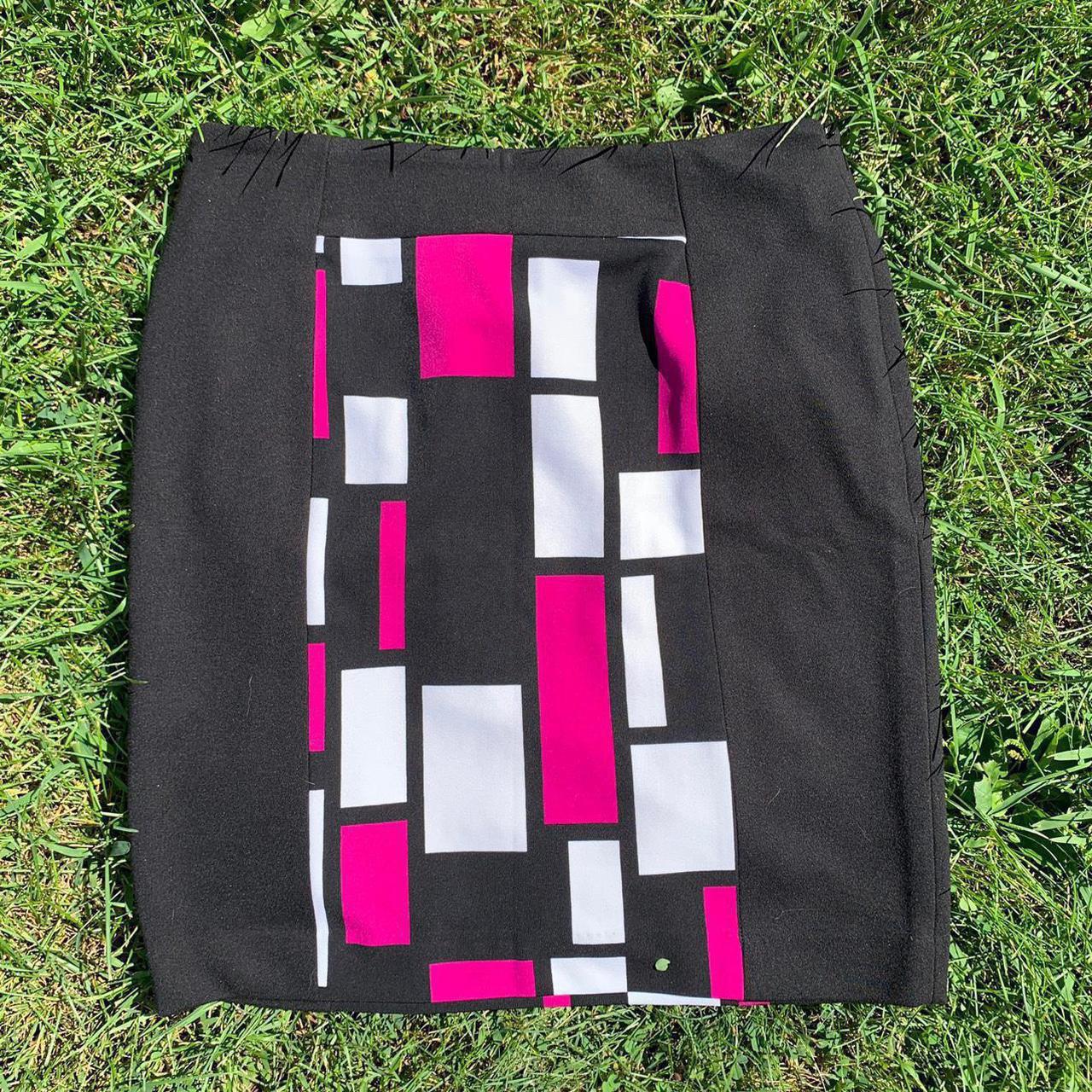 Women's Pink and Black Skirt