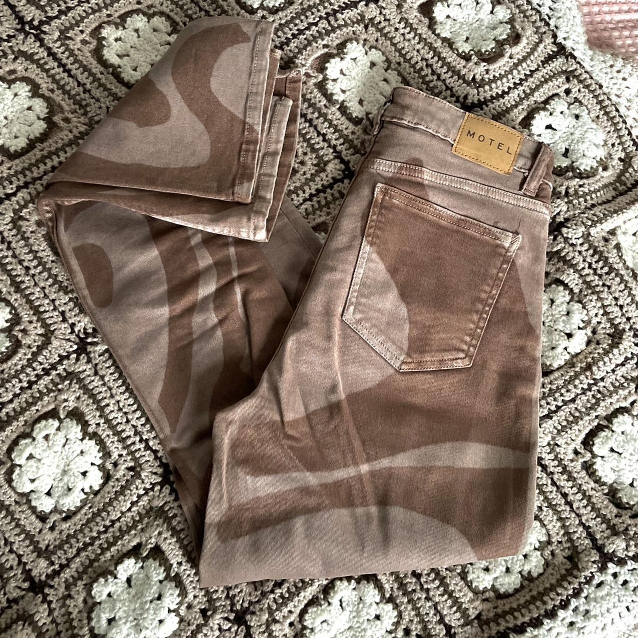 Motel Women's Brown Jeans Depop