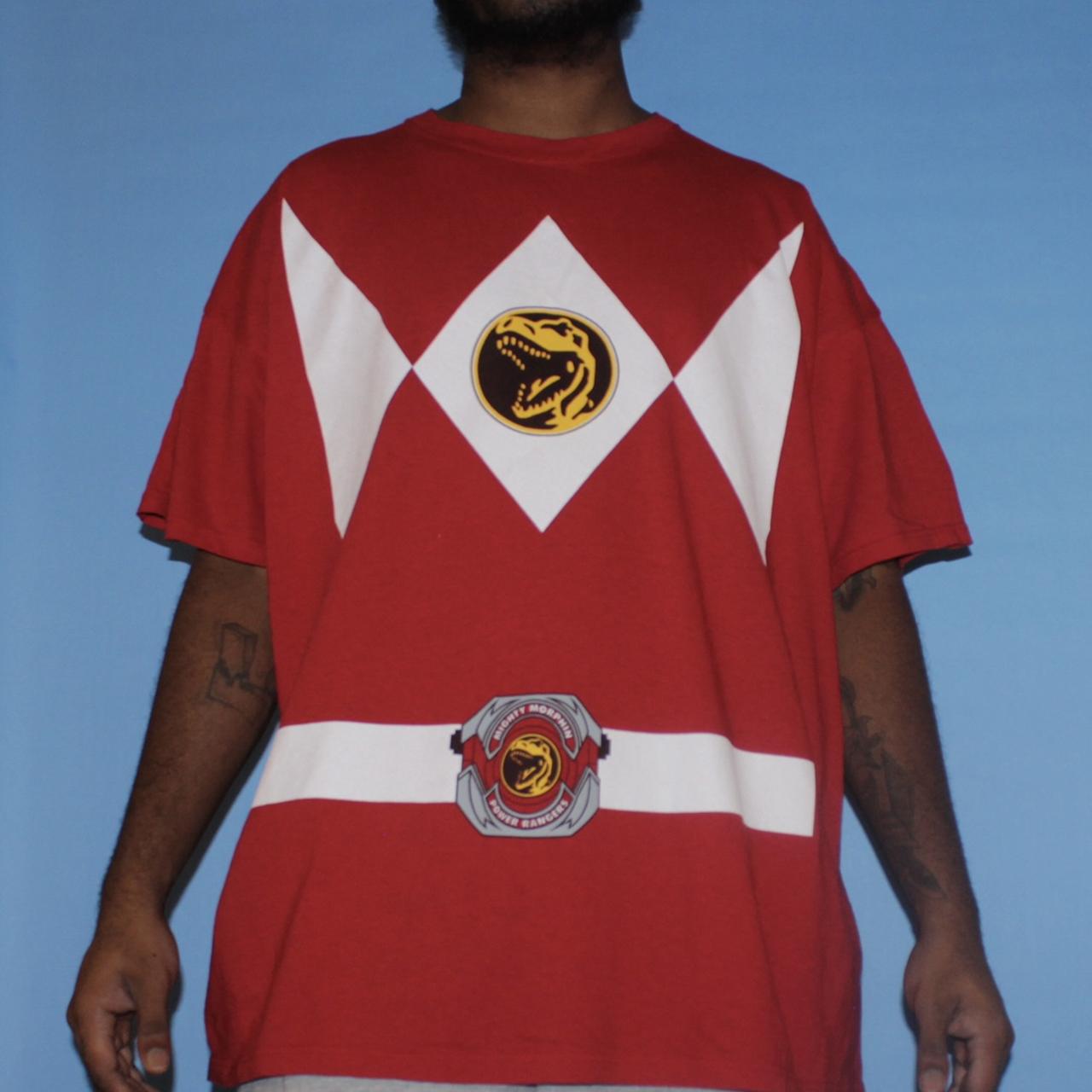 Mighty Morphin Power Rangers Red Ranger Shirt Depop
