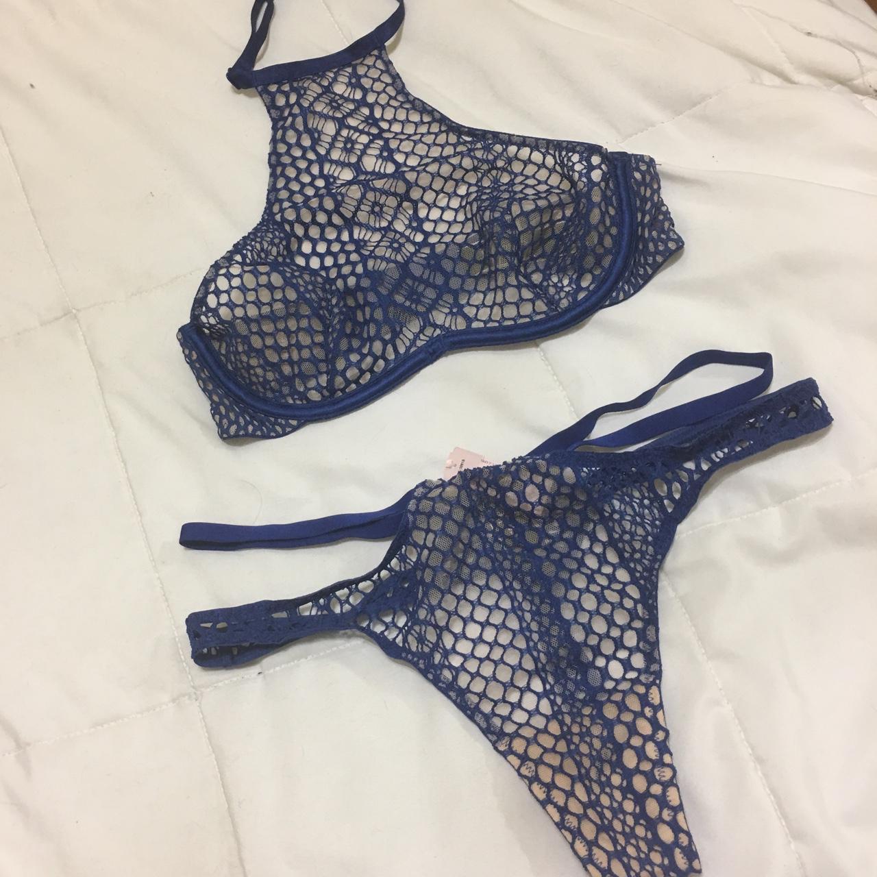 Sexy Victoria secret set. Bra is size 32b and panty - Depop