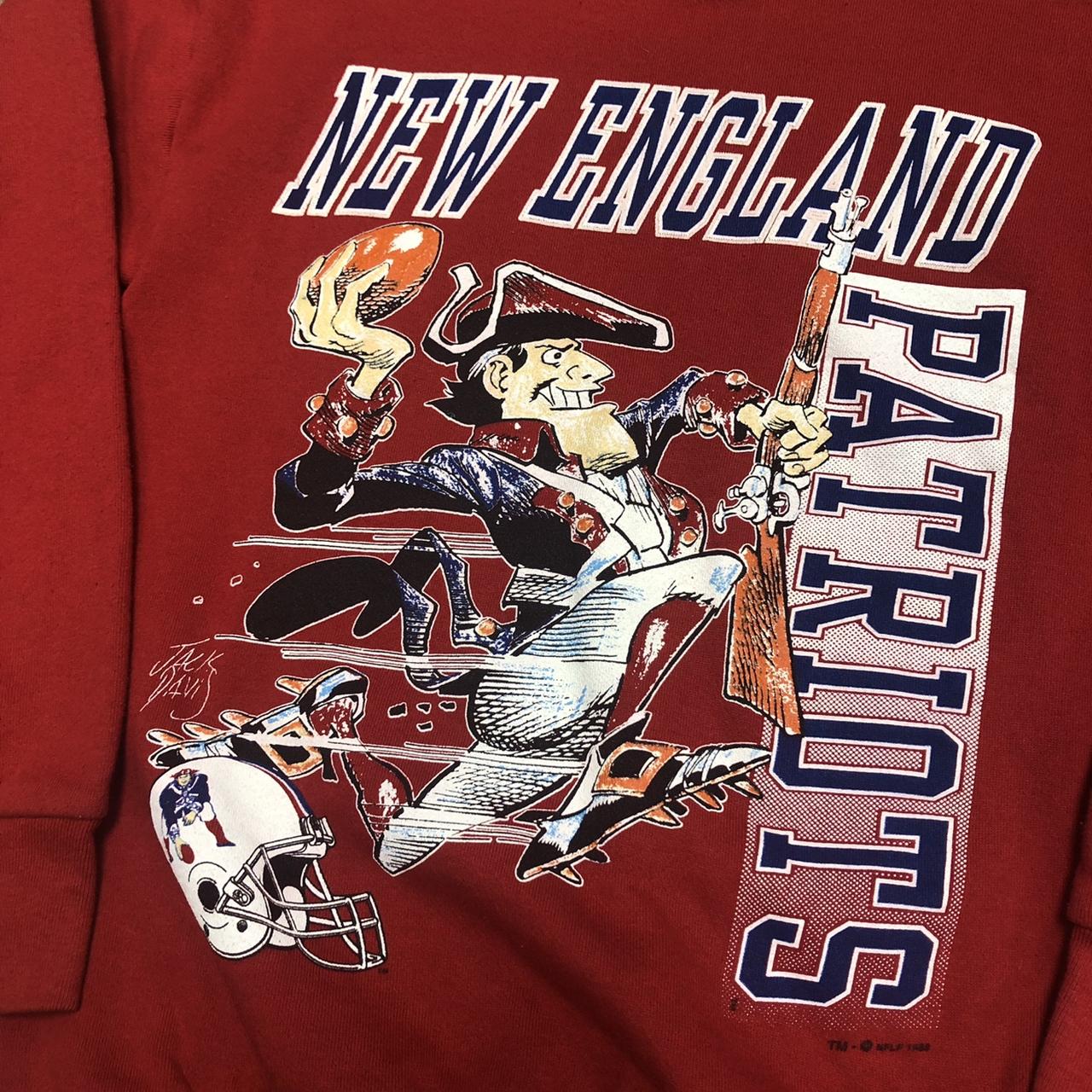 New England Patriots Football Shirt Vintage Retro 80s NFL 