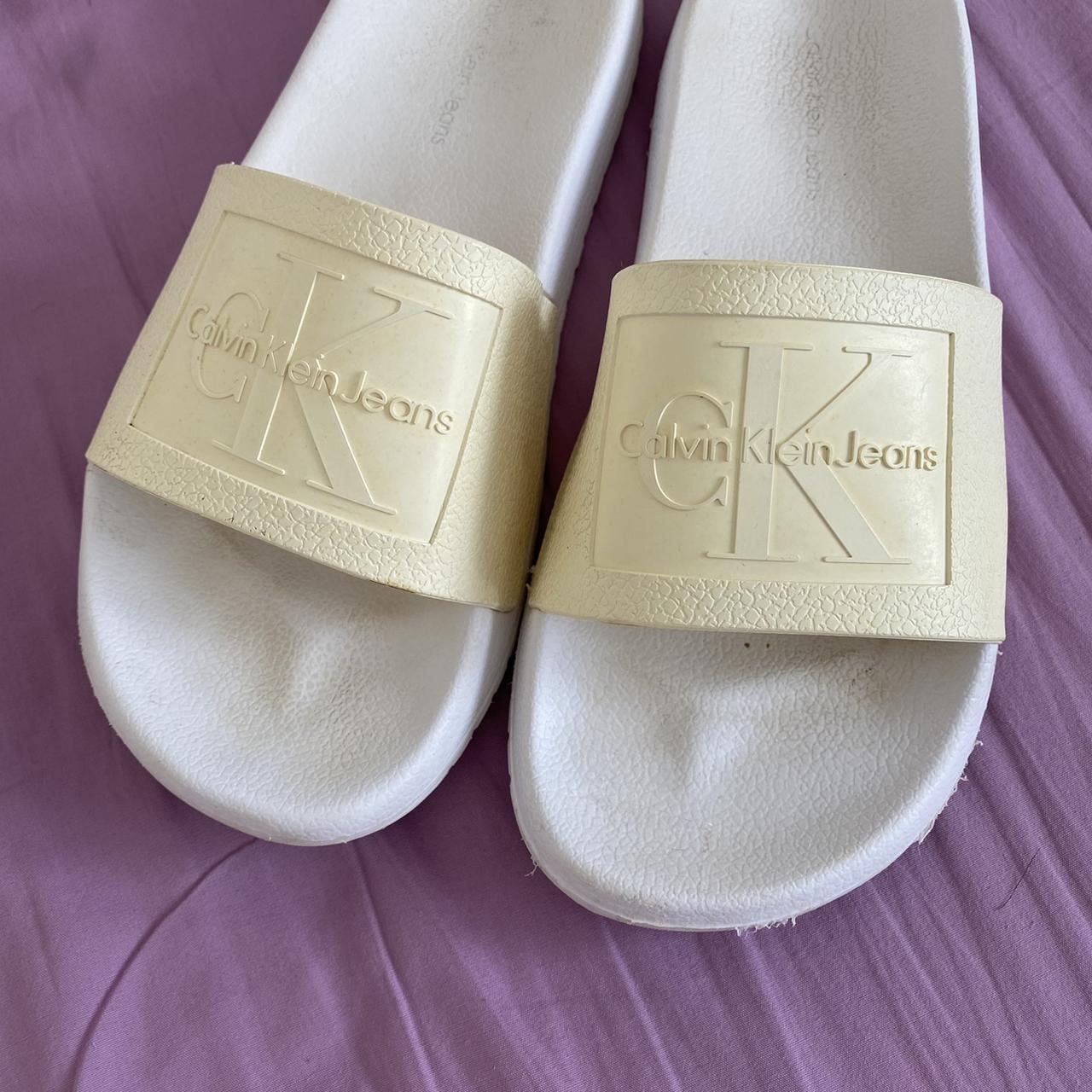 calvin klein jelly sliders