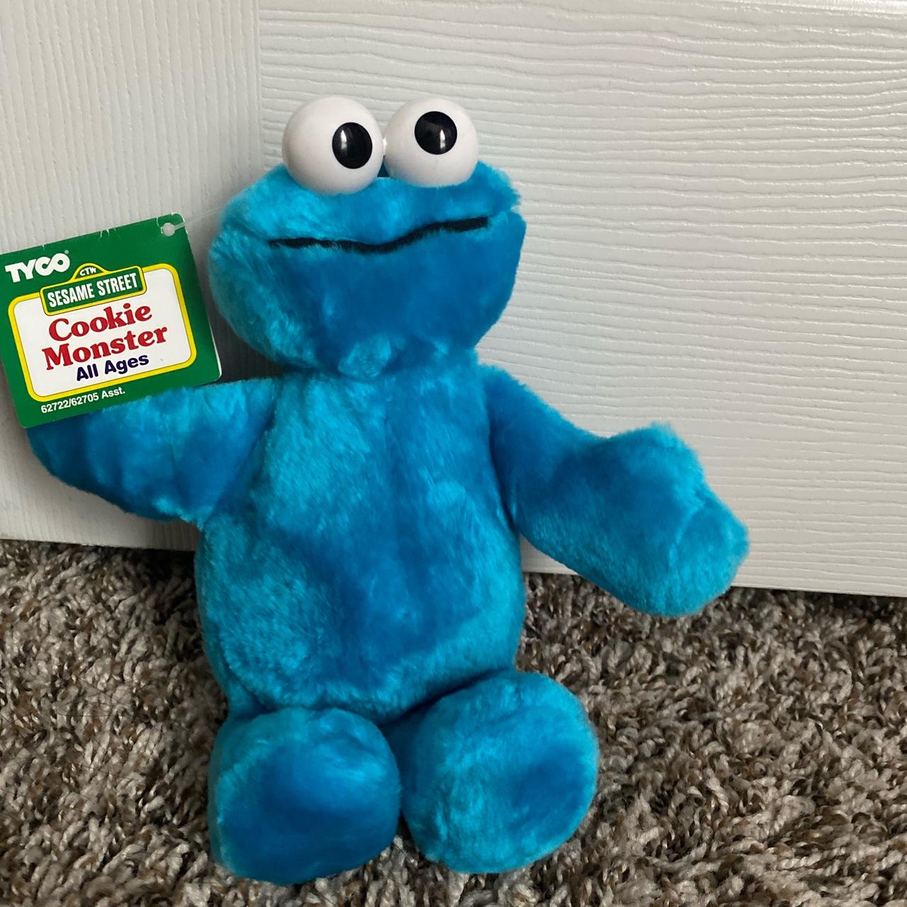 Vintage Cookie Monster Plush Sesame Street Tyco Stuffed Animal