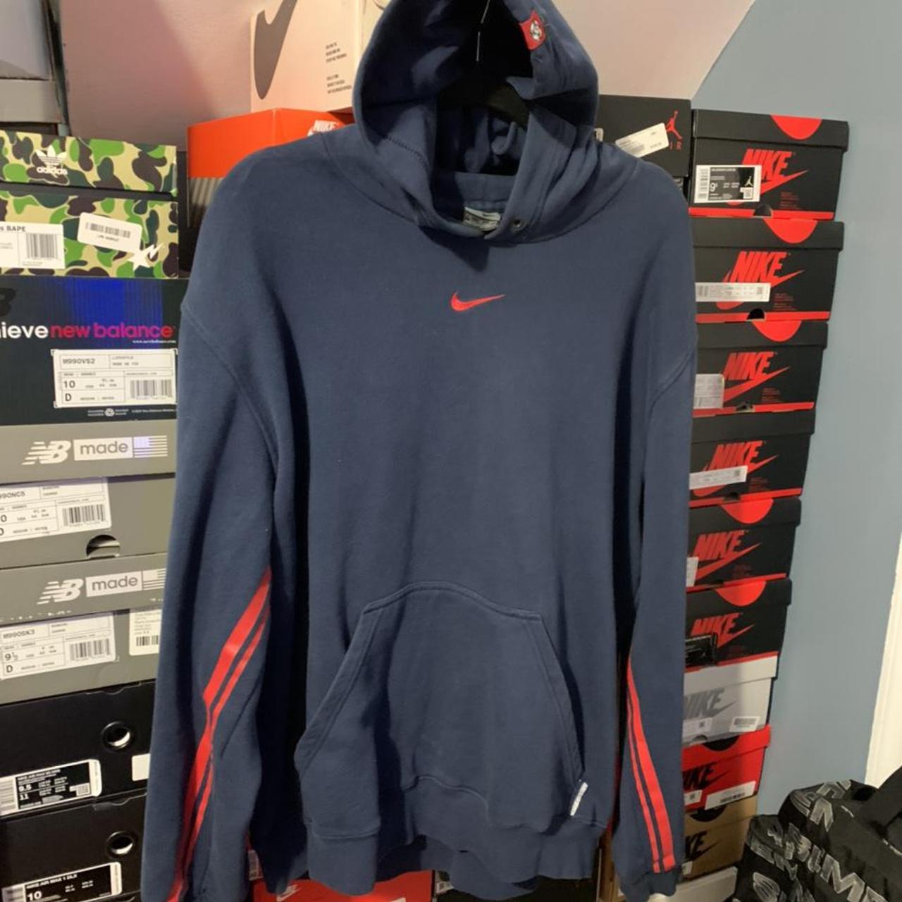 Vintage Nike Team Travis Scott Center Swoosh Hoodie - Depop