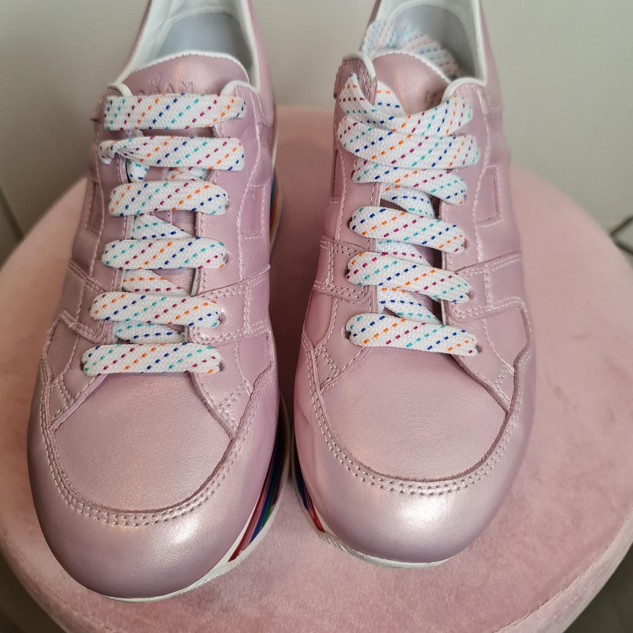 HOGAN 25SS スニーカー ピンク系 Made In Italy HOGAN SNEAKER H222 MAXI super trendy metallic pink, | Depop