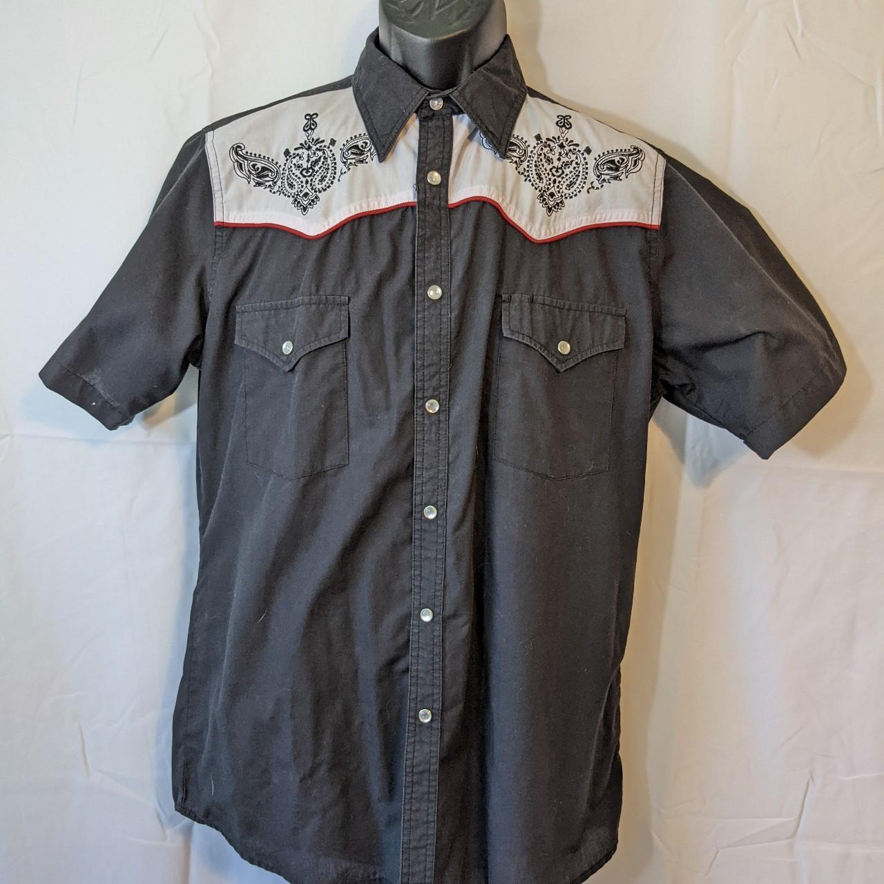 black short sleeve western shirt