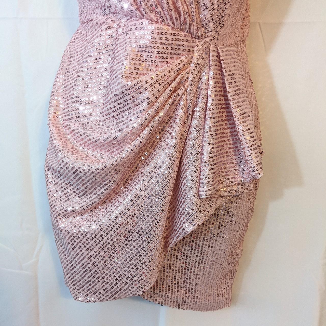 Light pink sequin dress. Zipper in the... - Depop