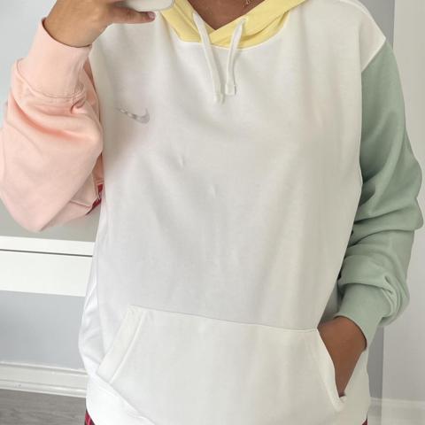 Nike mini metallic swoosh oversized pastel colorblock hoodie new arrivals