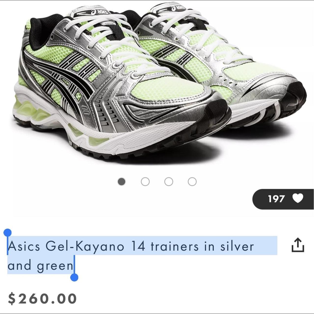 Asics Gel-Kayano 14 trainers in silver and... - Depop