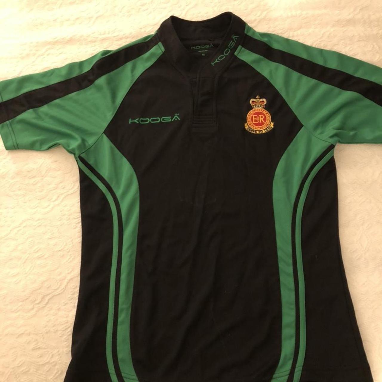 Sandhurst black rugby shirt - size medium Black and... - Depop