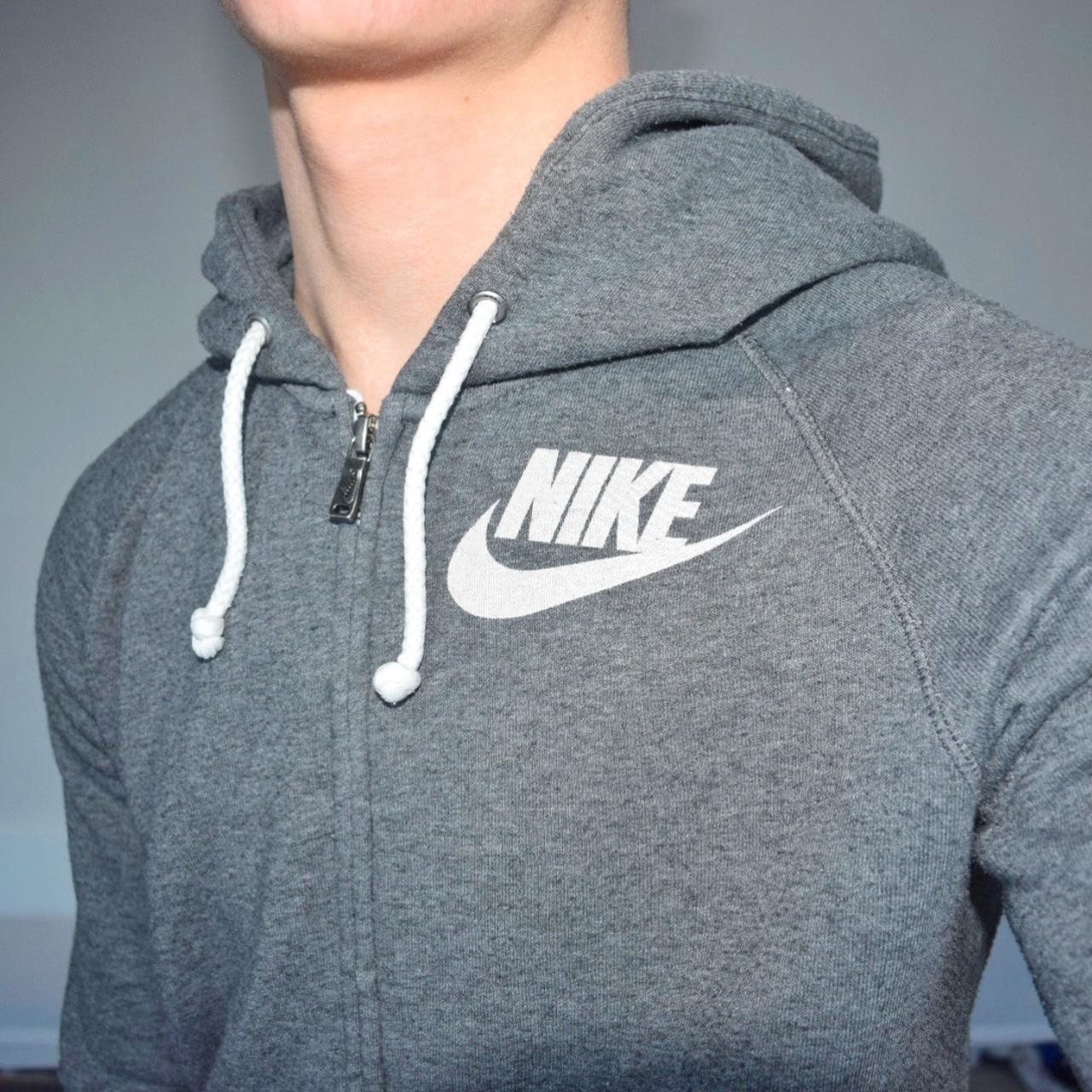mens grey nike hoodie zip