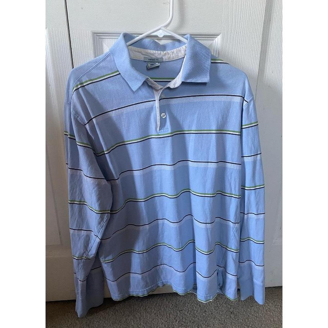 Vintage style light blue sweatshirt with white and... Depop