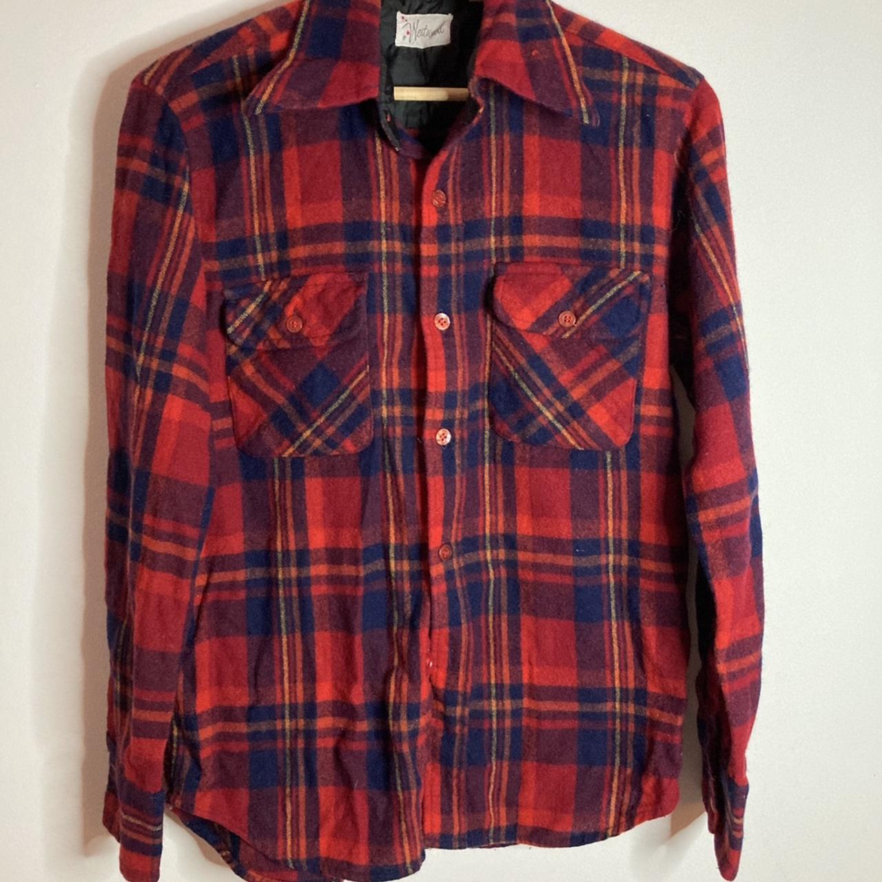 1970’s men’s Flannel shirt by Westwood #1970s... - Depop