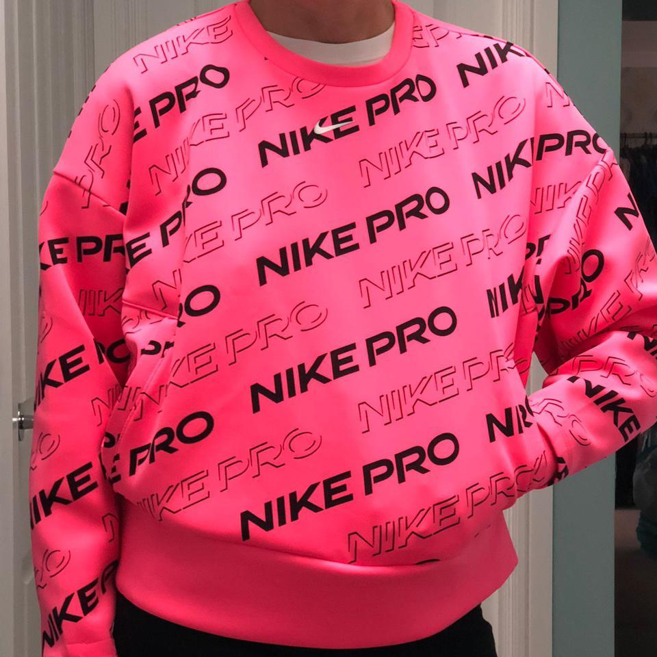 pink nike pro jumper